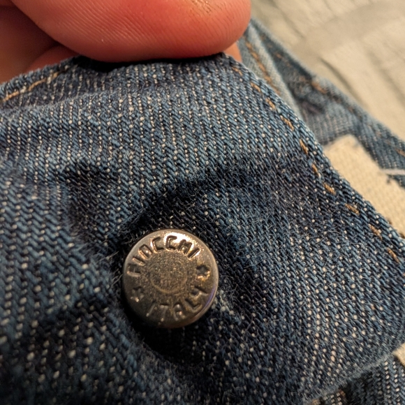 Moschino Men's Straight Jeans in Light Blue with Brown Accents - Picture 10 of 12